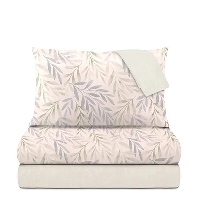 Completo letto matrimoniale in cotone verde Allison